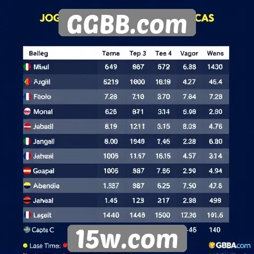 Estatísticas de jogadores no GGBB.com em 2025